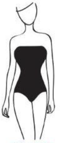 Inverted Triangle body type illustration